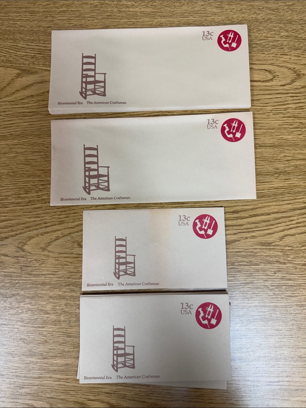 Vintage 1976 Bicentennial 13¢ Stamped Envelopes Bundle | 20 Count Unused (OLCC)